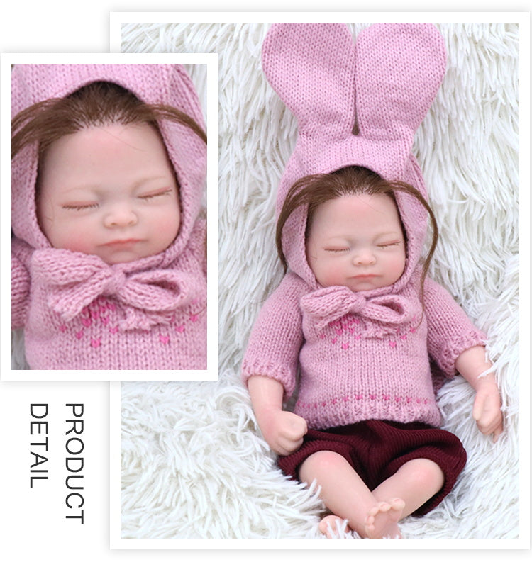 28cm Mini Bebe Reborn Doll Baby Toys Slicone Reborn Baby Dolls Mini Twin  Gift Bonecas Christmas Cute Baby
