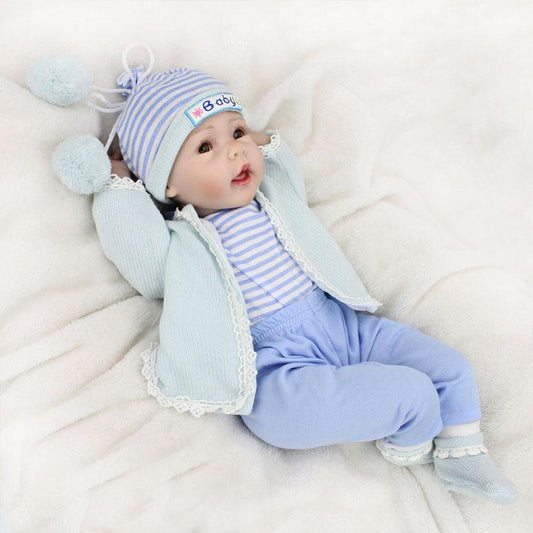 Simulated human baby silicone doll model doll cotton body