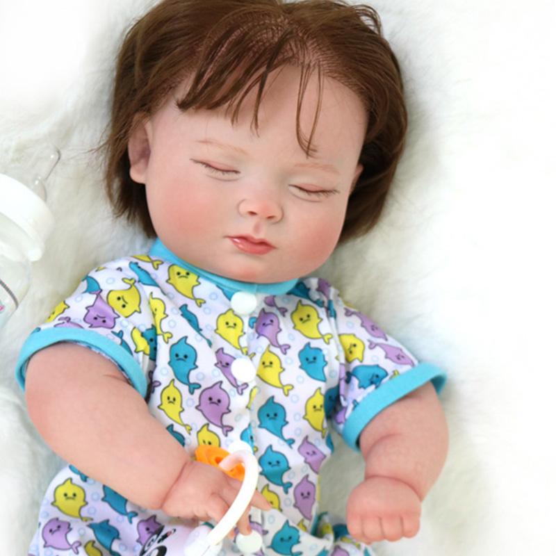 18 inch 45cm Real Lifelike Reborn Realistic Full Body Vinyl Silicone Baby Dolls