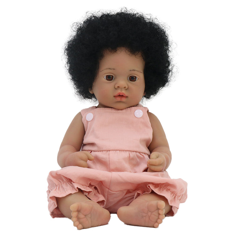 16 inch African American Reborn Baby Dolls Washable Cute Toddler Girl Newborn Doll