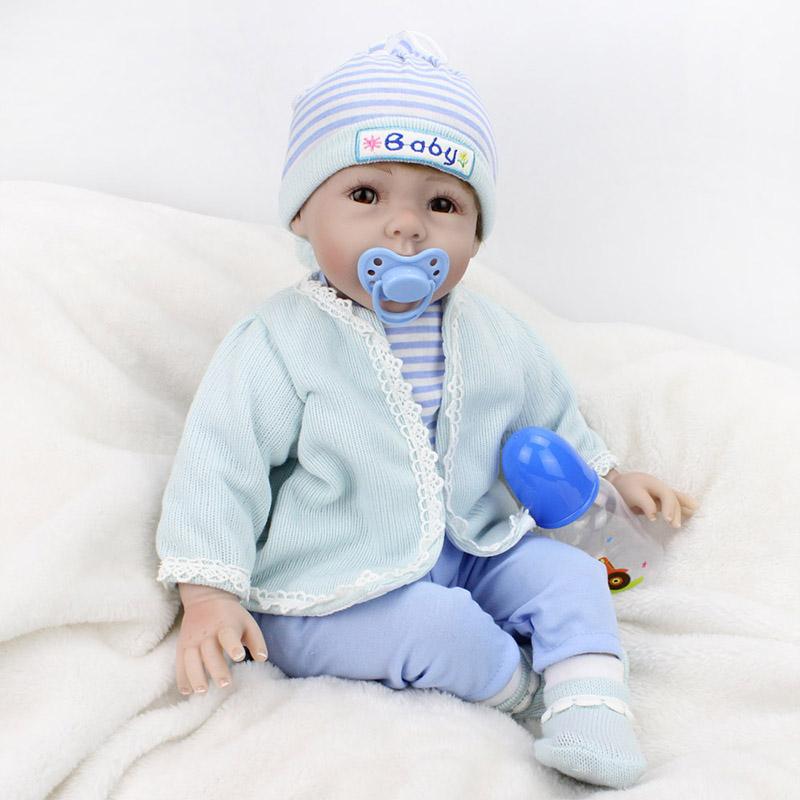 Simulated human baby silicone doll model doll cotton body