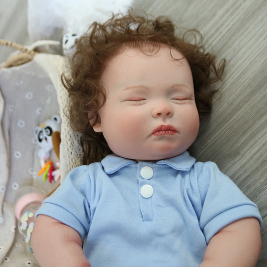 18 inch 45 cm Bebe Doll Reborn Full Body Silicone Doll High Quality Hand Paint Multiple Layers with Visible Veins
