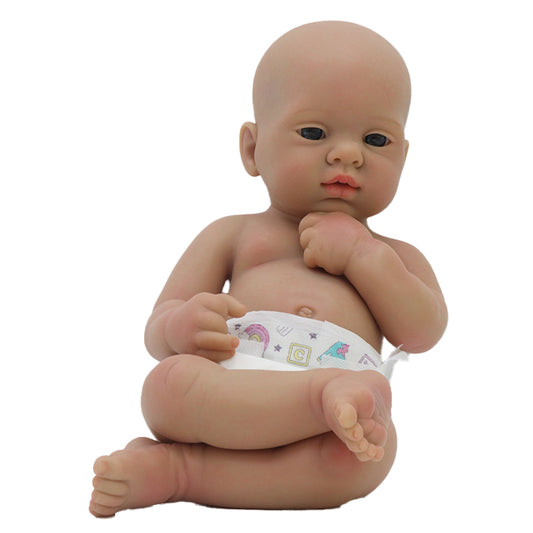 16INCH 40CM Customized Reborn Bebe Girl Silicone Black Skin Lifelike Rebirth Doll Handmade Realistic Newborn Baby Dolls