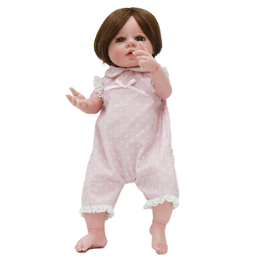 18inch 45cm girl Reborn Doll Painted Realistic Toddler Cute Soft Babies Doll Bebes De Mulecas For Kids