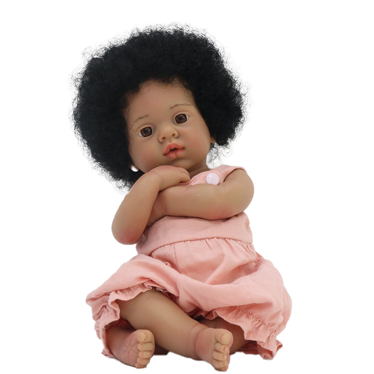 16 inch African American Reborn Baby Dolls Washable Cute Toddler Girl Newborn Doll