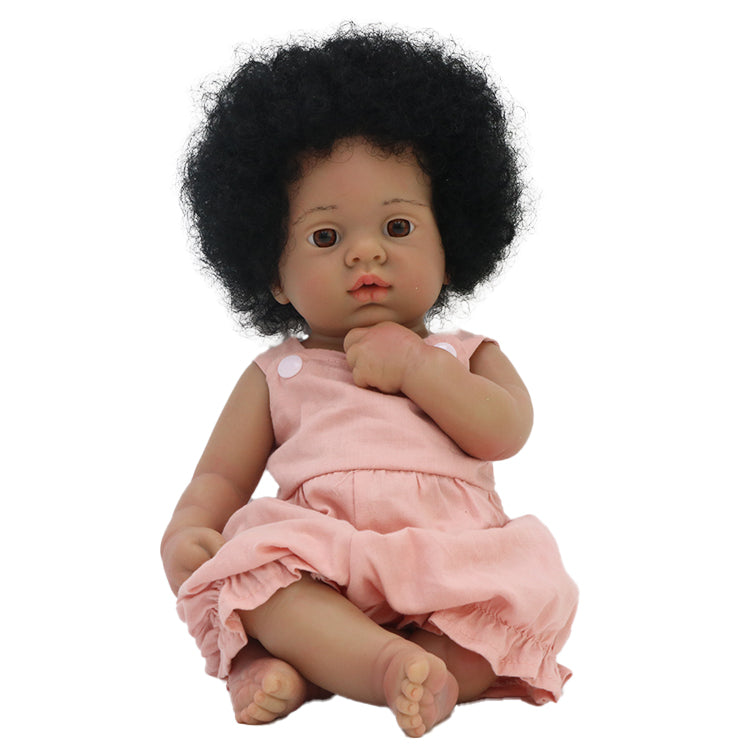 16 inch African American Reborn Baby Dolls Washable Cute Toddler Girl Newborn Doll