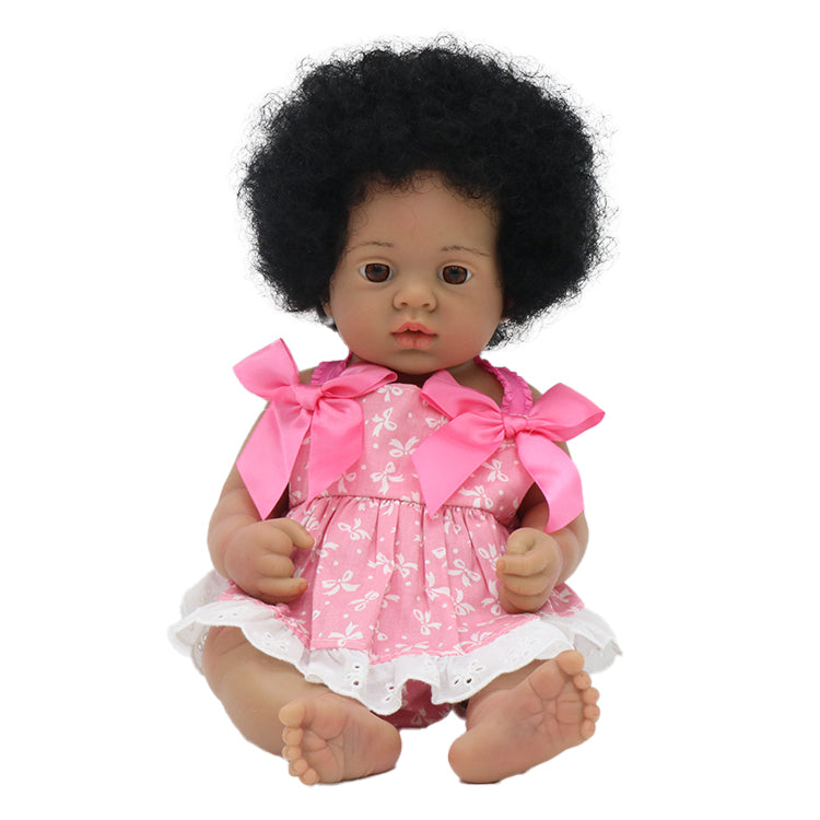 16 inch full silicone rebirth doll american reborn black silicone