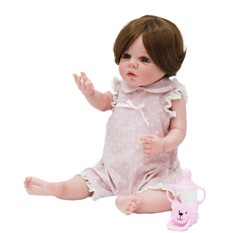 18inch 45cm girl Reborn Doll Painted Realistic Toddler Cute Soft Babies Doll Bebes De Mulecas For Kids