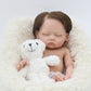 18inch 45cm Customized Cute Baby Platinum Silicone Reborn Doll Real Soft Newborn Baby Washable Christmas Gift