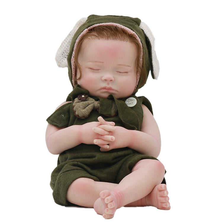 18INCH 45cm Soft Silicone Reborn Doll Little Cute Bebe Newborn Lifesize Sleeping Baby Doll Boneca Renascida Brinquedo Para