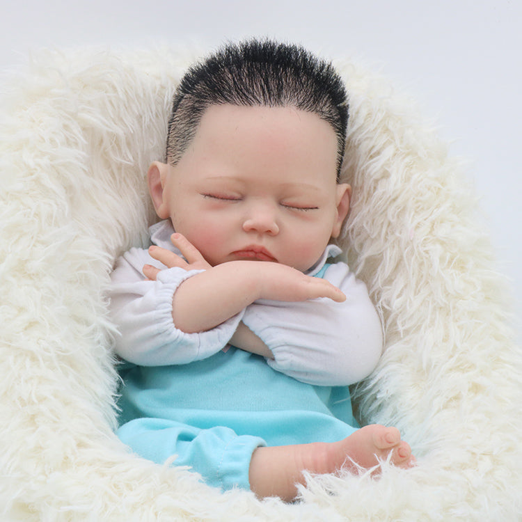 45 CM Bebe Doll Reborn Baby Girl Dolls Full Body Silicone Cute Bebe Doll  Real Touch