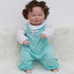 18inch 45cm cloth body 3D high-colored vascular vein simulation cotton body reborn baby curly hair realistic girl doll birthday gift