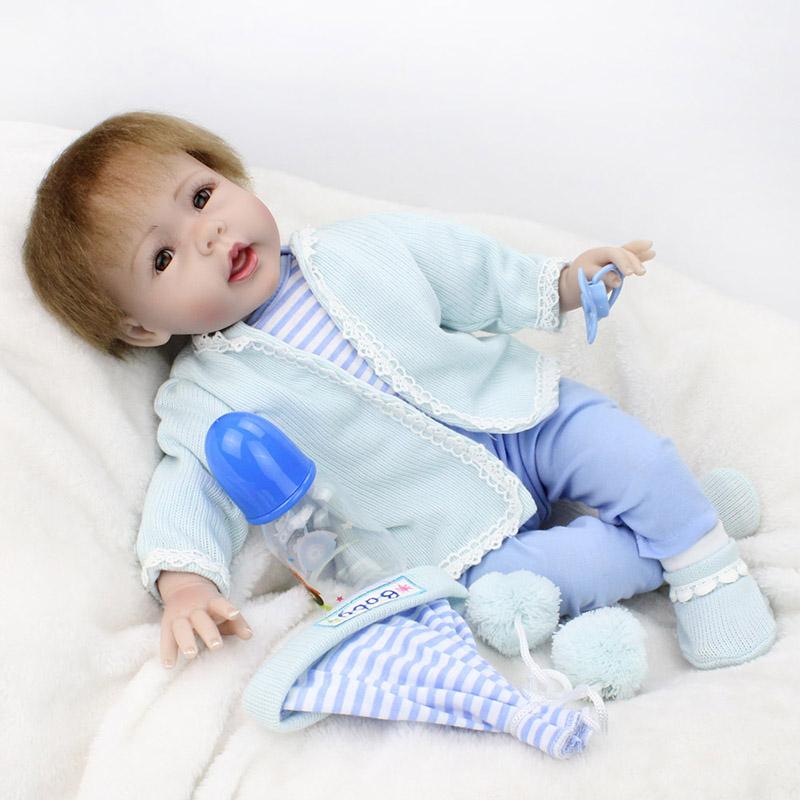 Simulated human baby silicone doll model doll cotton body