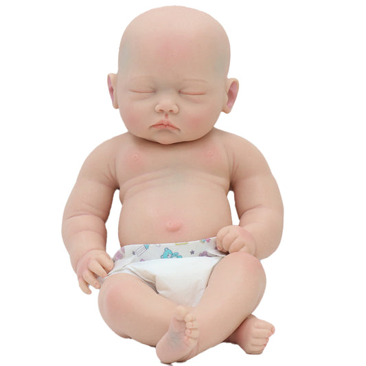 18inch 45CM 2850G boy Full Solid Silicone Bebe Reborn Doll Chubby Handmade Cute Newborn Baby Doll Boy