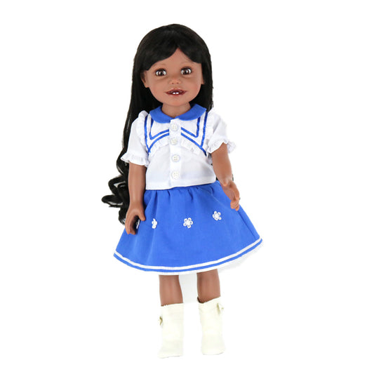 18 inch 45cm Handmade Full Body Vinyl Reborn American Dolls Realistic Black Skin Silicone Baby Girls Doll Toys Gift