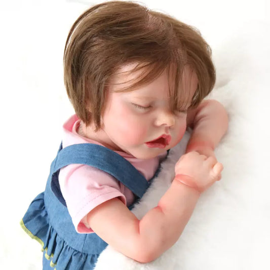 17 inch 43 cm cloth body Silicone Baby Twins Real Lifelike Twins Sister Reborn Baby Doll Girls