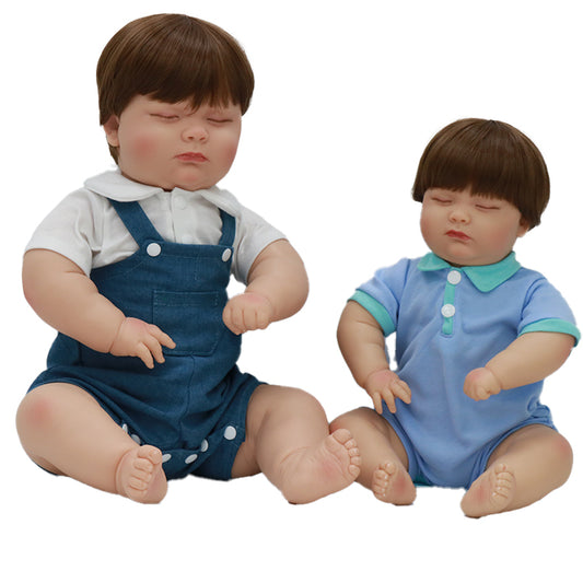 60/45CM cloth body Reborn Baby Popular Sleeping Newborn Baby Boy High Quality Handmade Doll