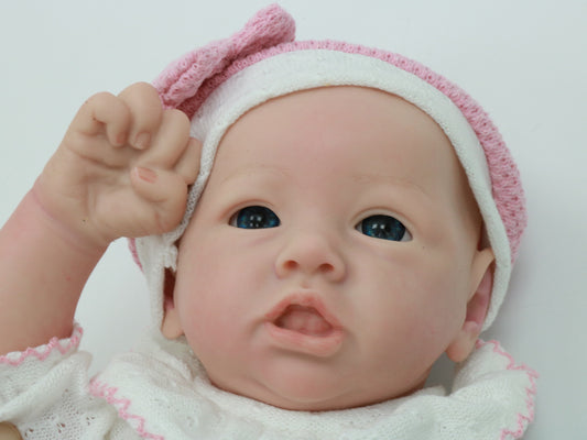 16INCH 40CM Realistic Doll Closed Eyes Sleeping Soft solid Silicone Baby Cute Newborn Girl