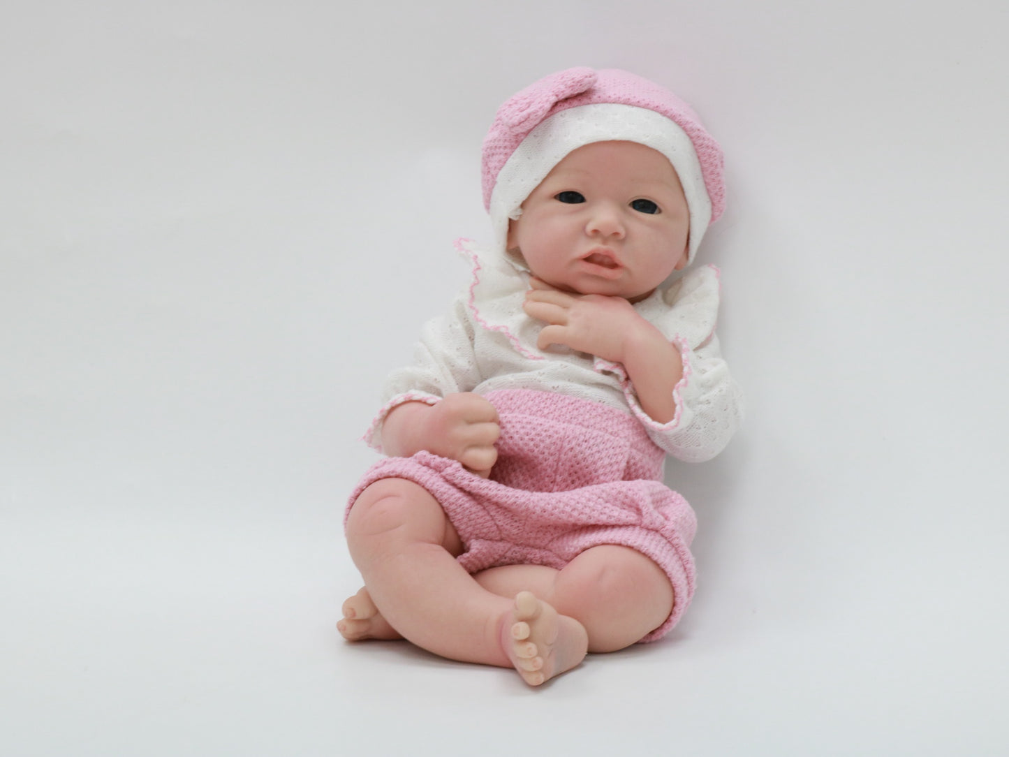 16INCH 40CM Realistic Doll Closed Eyes Sleeping Soft solid Silicone Baby Cute Newborn Girl