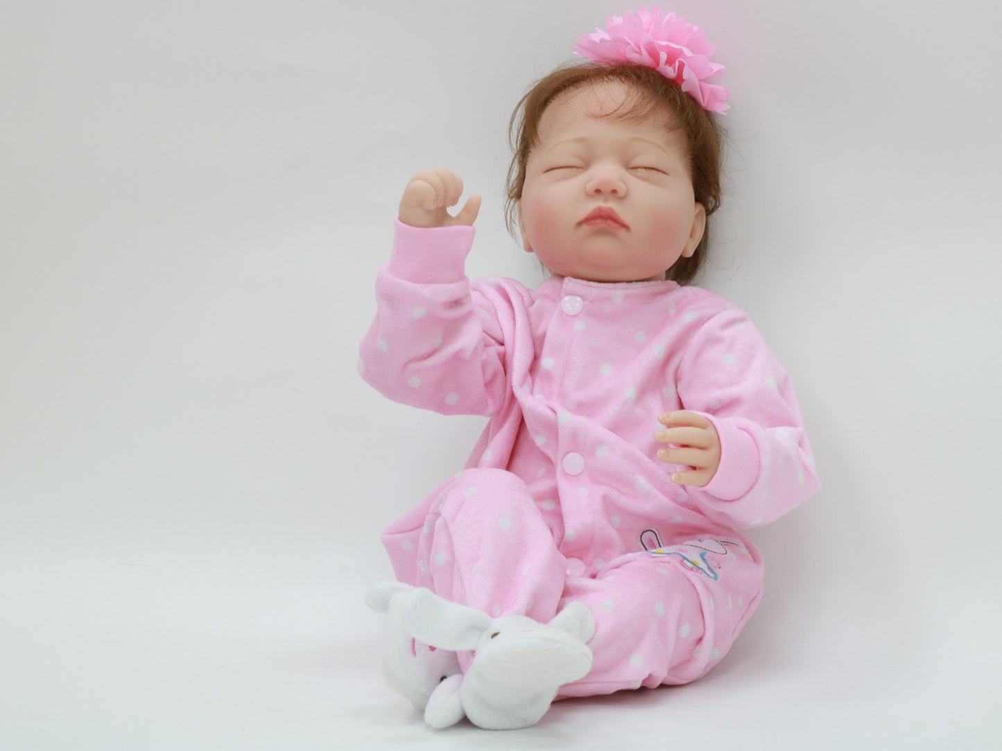 22inch 55cm Soft Weighted Body Cute Lifelike Handmade Silicone Doll Realistic Reborn Girl Doll