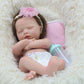 13inch 33cm mini drink and wet reborn baby doll soft silicone newborn bebe girl for sale