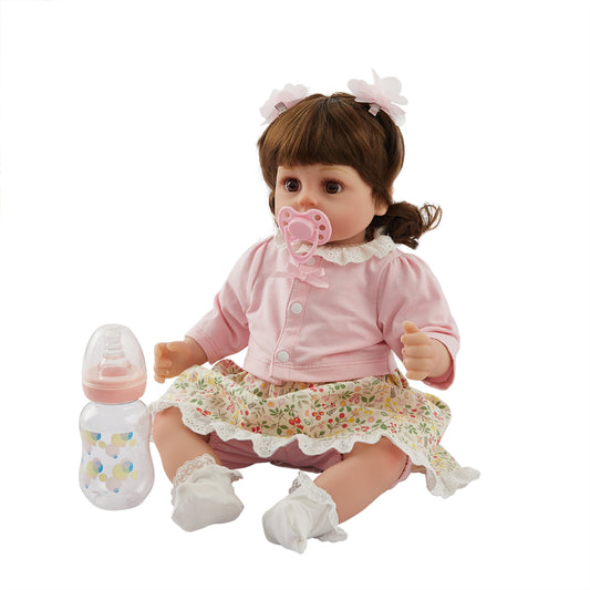 18 inch 45 cm cloth body Realistic silicone Reborn Child soft vinyl Reborn Baby Dolls Bebe Reborn 48cm