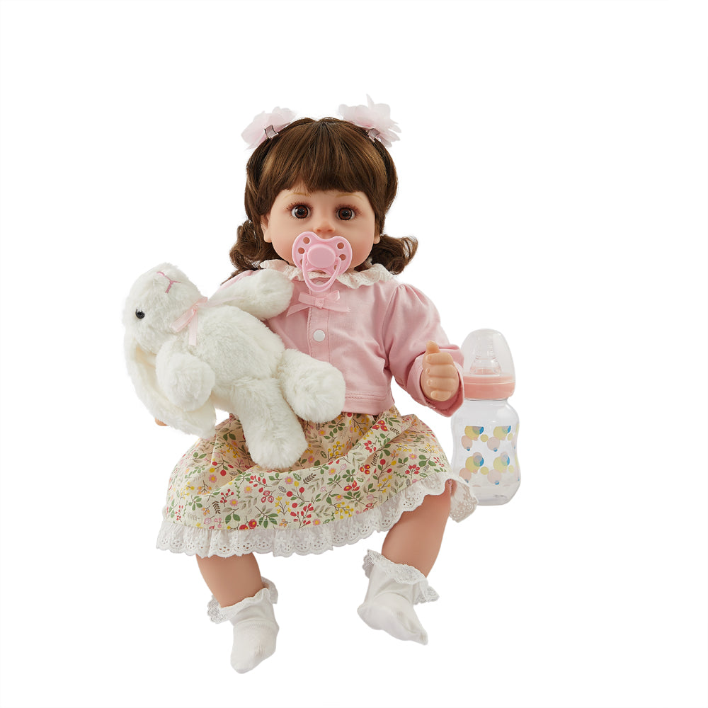 18 inch 45 cm cloth body Realistic silicone Reborn Child soft vinyl Reborn Baby Dolls Bebe Reborn 48cm