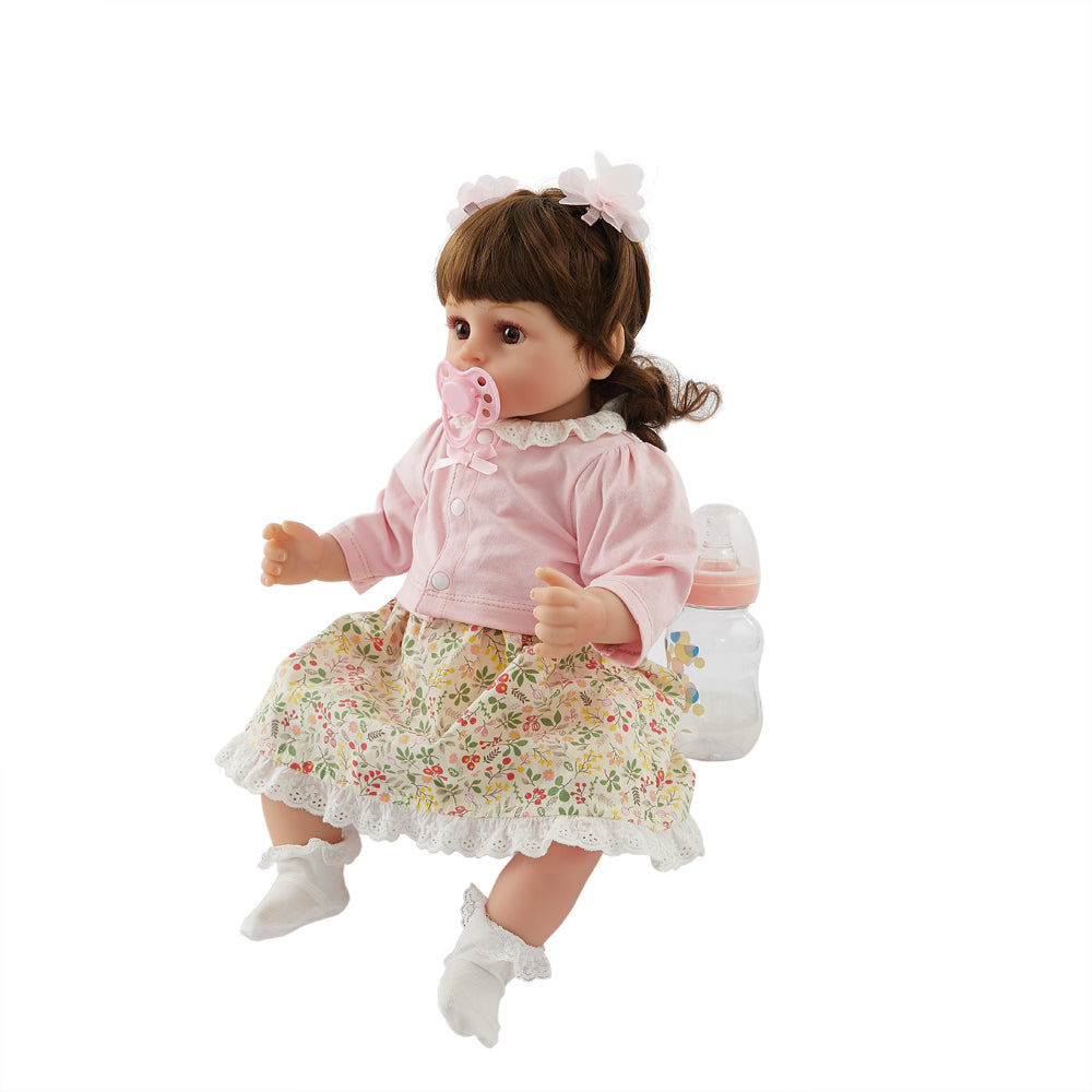 18 inch 45 cm cloth body Realistic silicone Reborn Child soft vinyl Reborn Baby Dolls Bebe Reborn 48cm