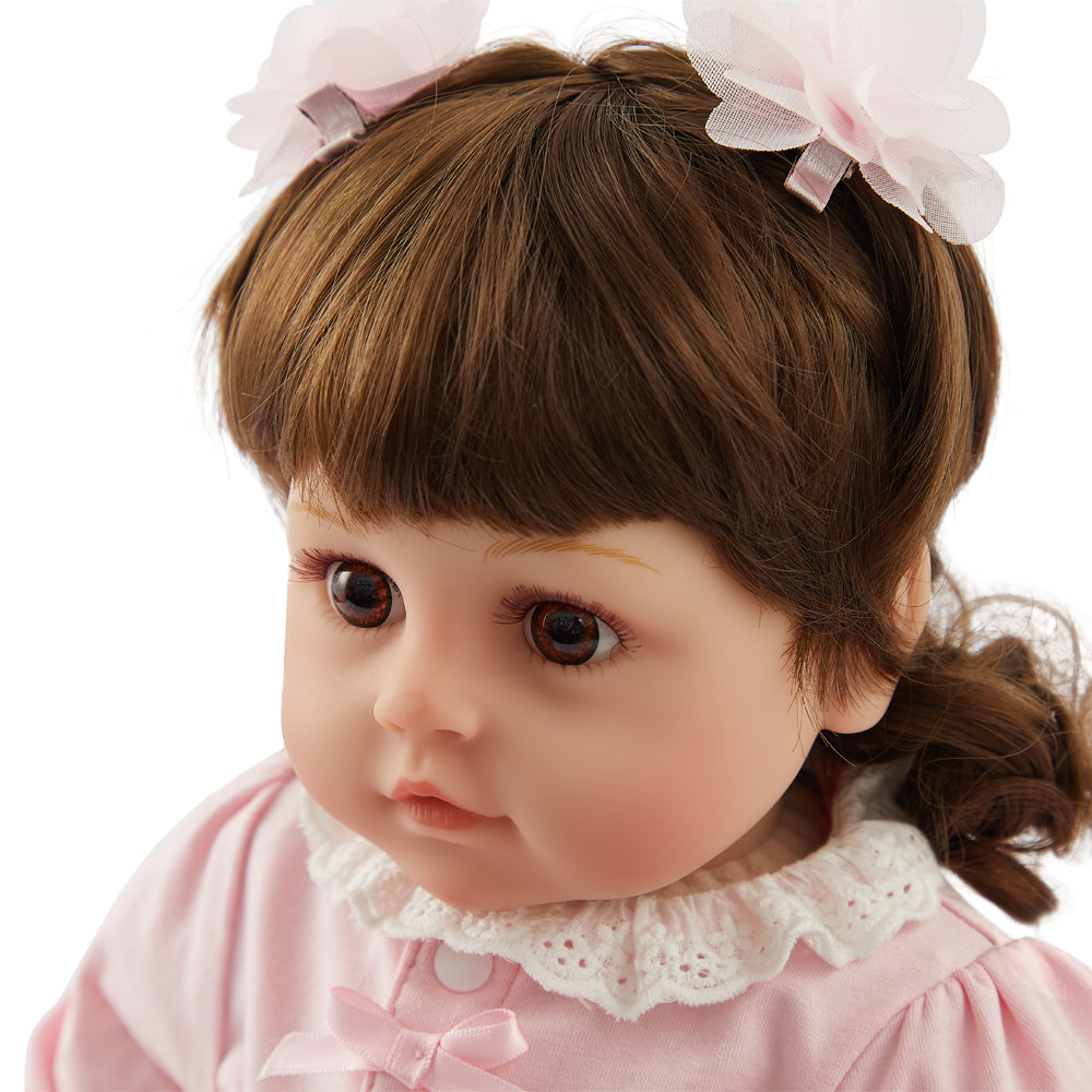 18 inch 45 cm cloth body Realistic silicone Reborn Child soft vinyl Reborn Baby Dolls Bebe Reborn 48cm