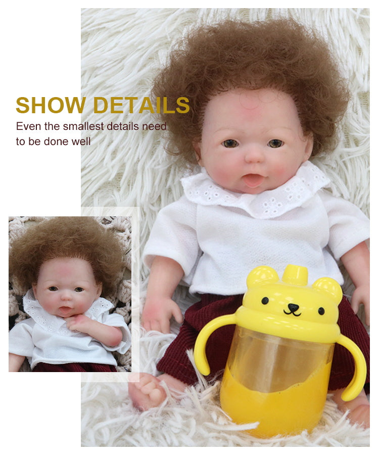 9 inch 23cm solid silicone reborn baby doll XC002-5-2