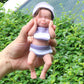 6inch 15cm 100% full solid silicone reborn baby doll  XC068-2