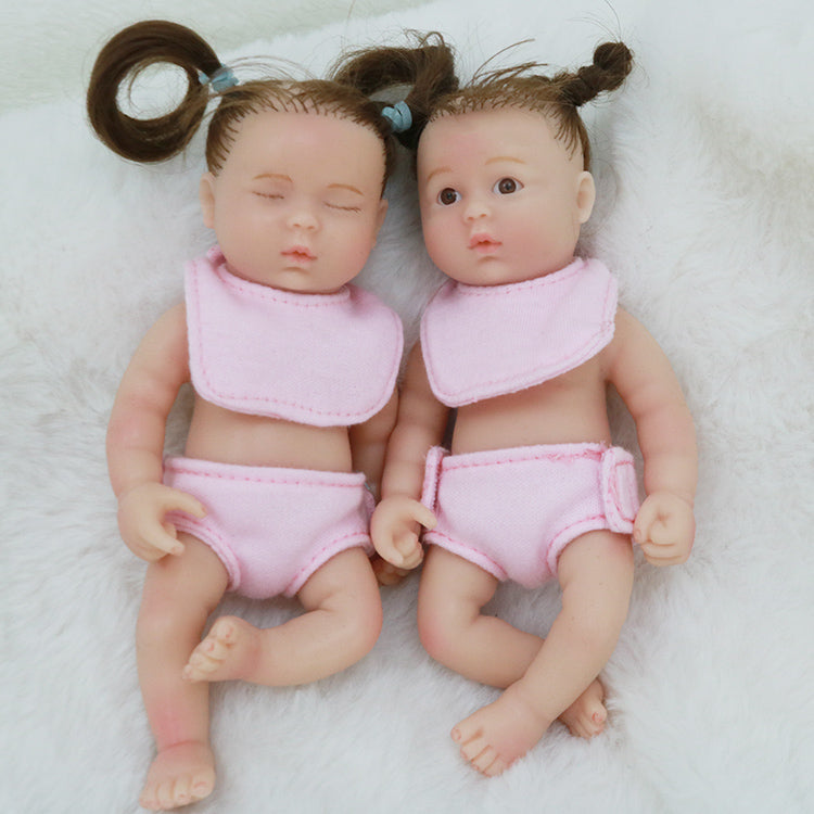 6inch 15cm 100% full solid silicone reborn baby doll  XC071-78