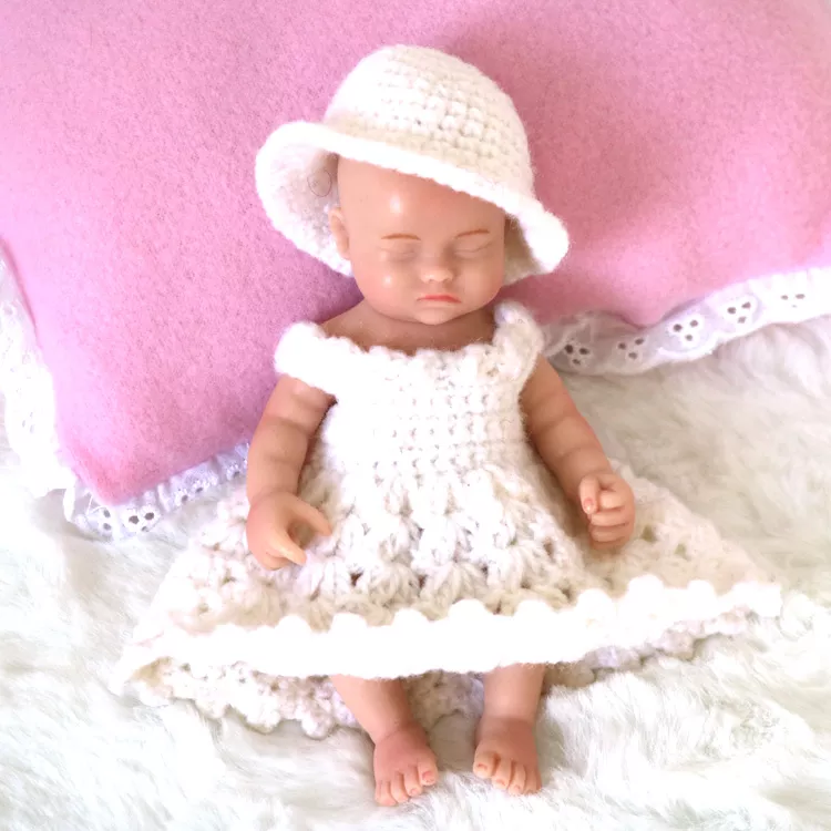 6inch 15cm 100% full solid silicone reborn baby doll  XC072-1