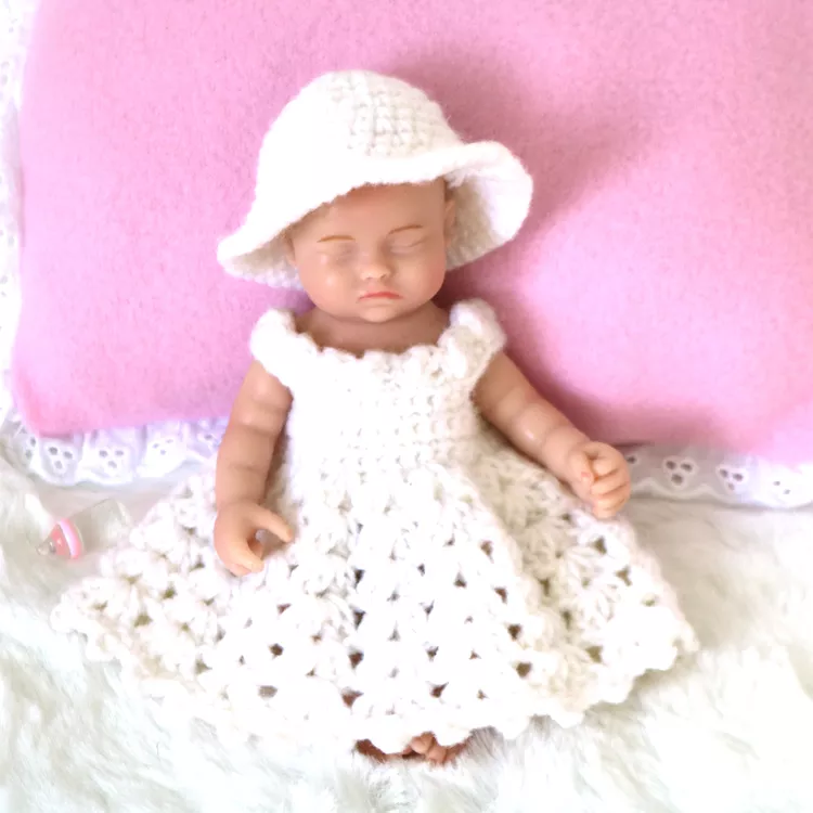 6inch 15cm 100% full solid silicone reborn baby doll  XC072-1