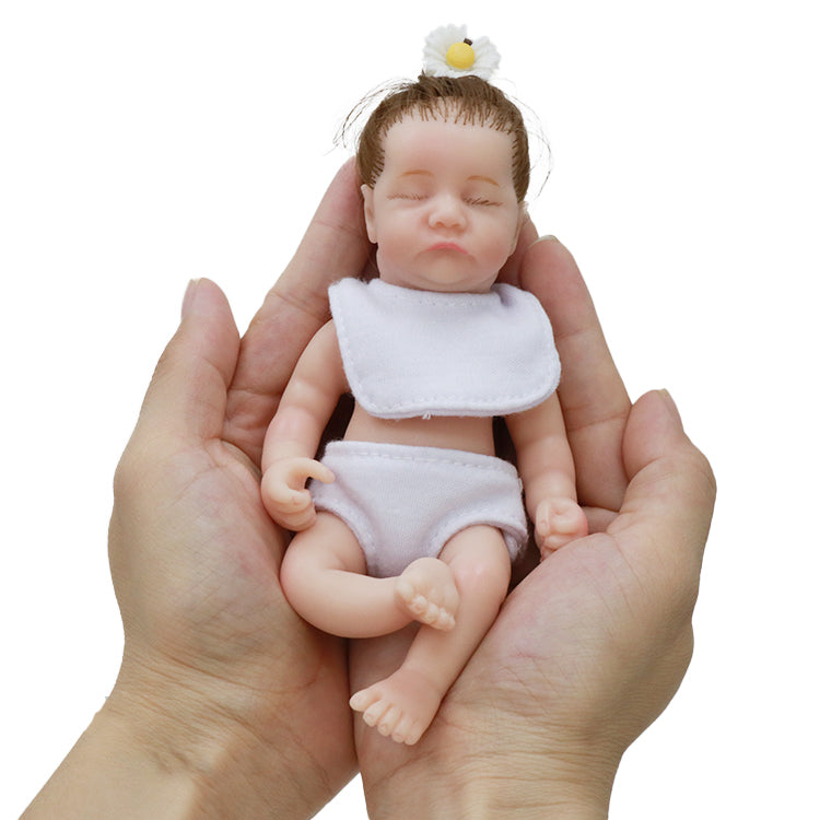 6inch 15cm 100% full solid silicone reborn baby doll  XC073