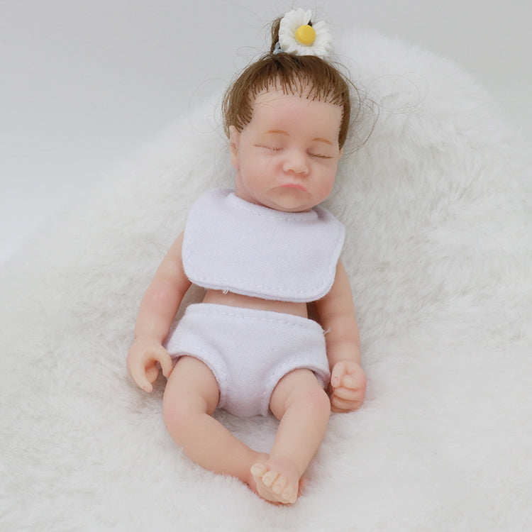 6inch 15cm 100% full solid silicone reborn baby doll  XC073