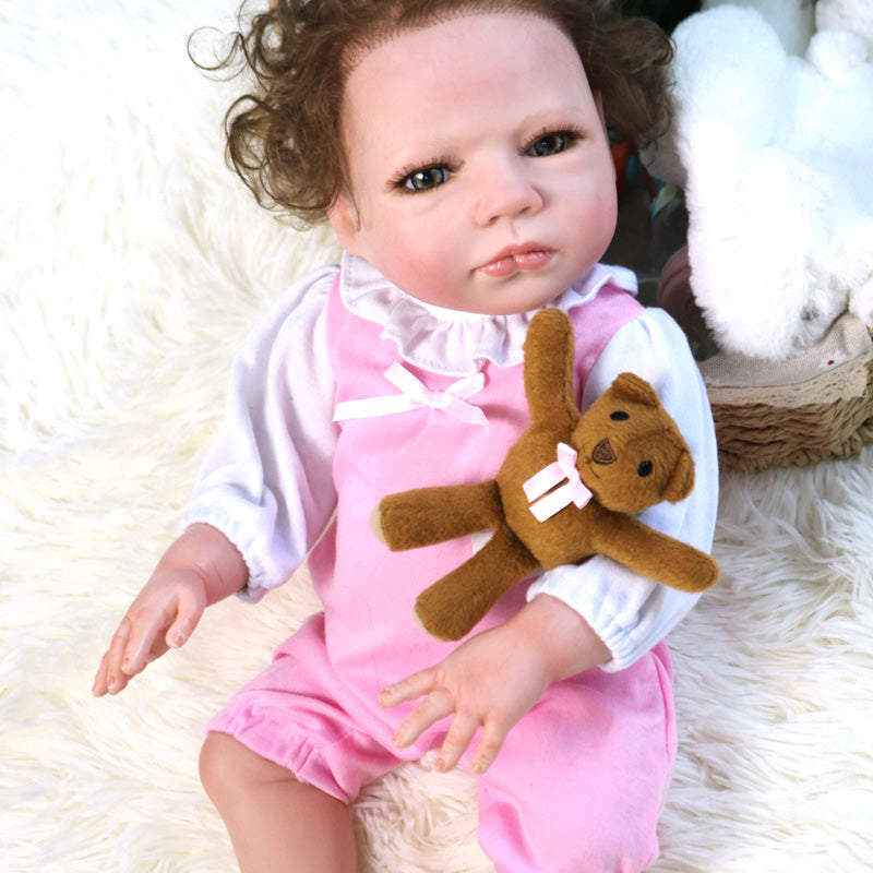 18 inch 45cm girl Lifelike Reborn Baby Dolls Silicone Vinyl Newborn High Quality Painting Baby Dolls