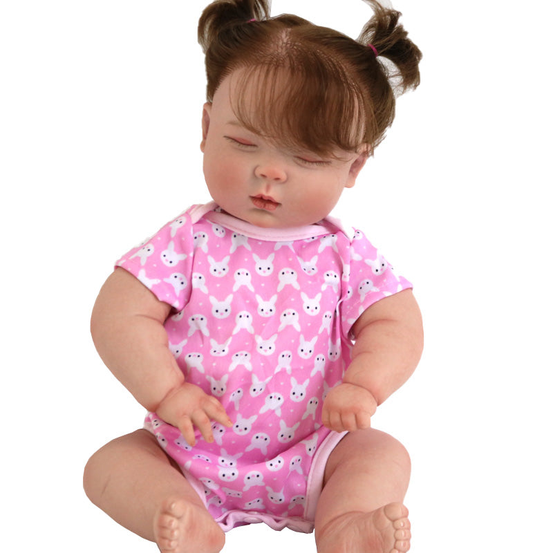 18 inch 45cm girl Original Handmade Reborn Toddler Doll Lifelike Detail Painting Rooted Hair Collectible Art Doll