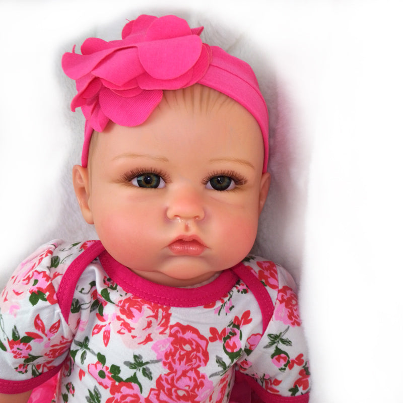 22 inch soft cloth body silicone vinyl reborn baby doll